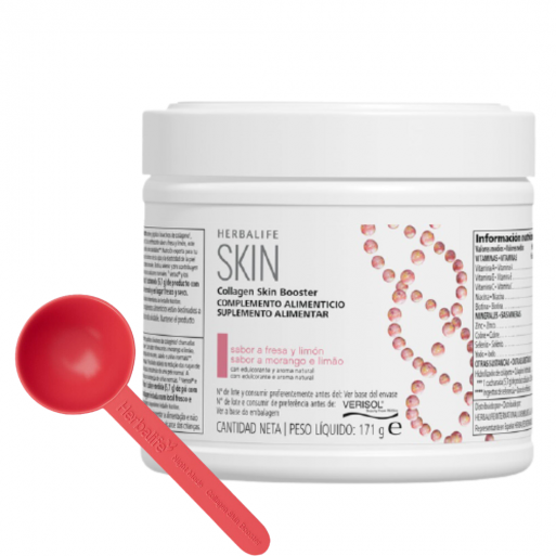 Collagen Skin Booster Morango e Limão 171 g - com colher-medida incluída